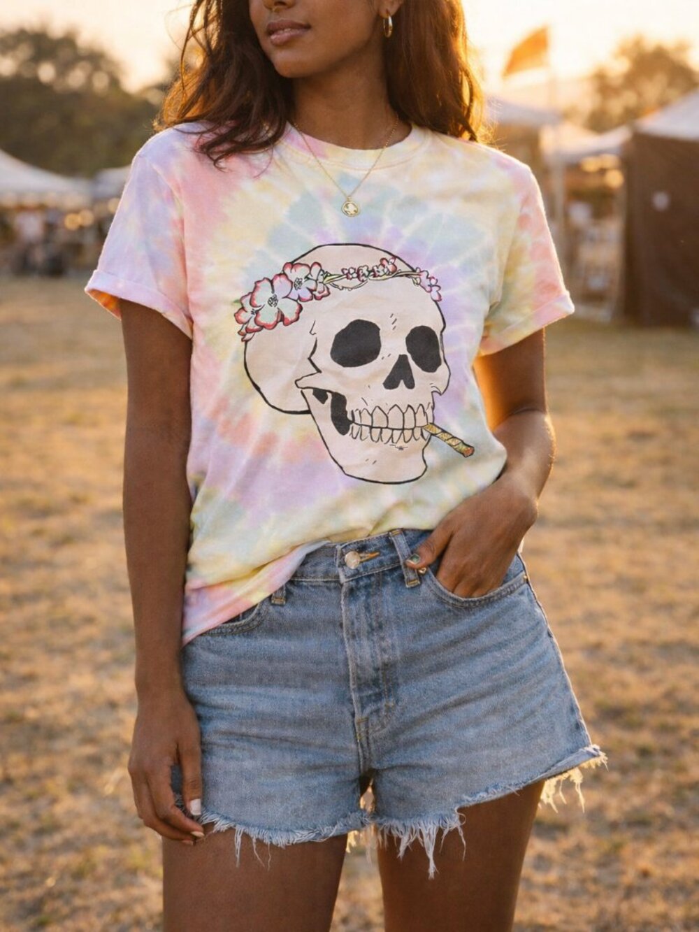 Jenny Lewis Tour Tee Pastel Tie Dye Indie Graphic Shirt Small Festival Aesthetic